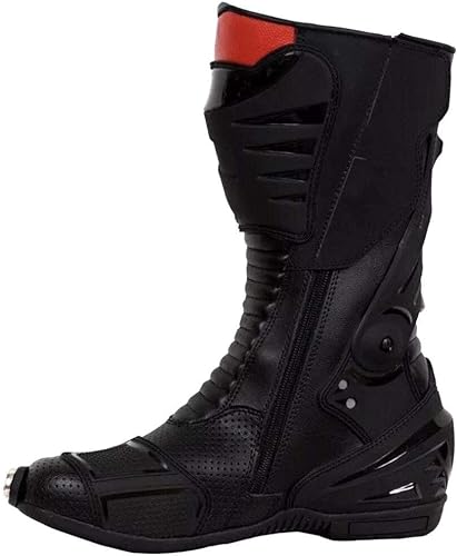 DRH Rapido Mens Motorbike Racing Boots Leather Sports Shoes