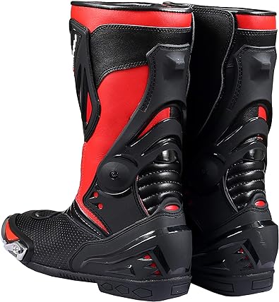 DRH Rapido Mens Motorbike Racing Boots Leather Sports Shoes