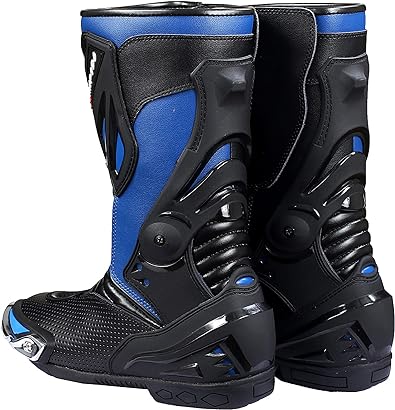 DRH Rapido Mens Motorbike Racing Boots Leather Sports Shoes