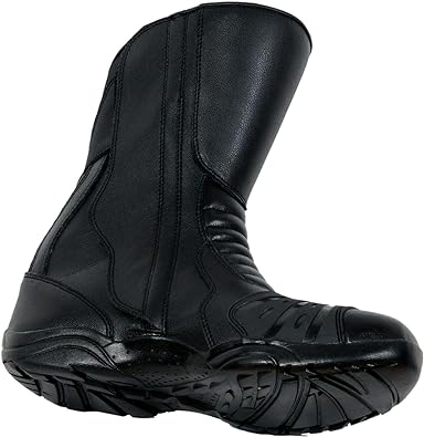 Black Touring Motorbike Leather Boots